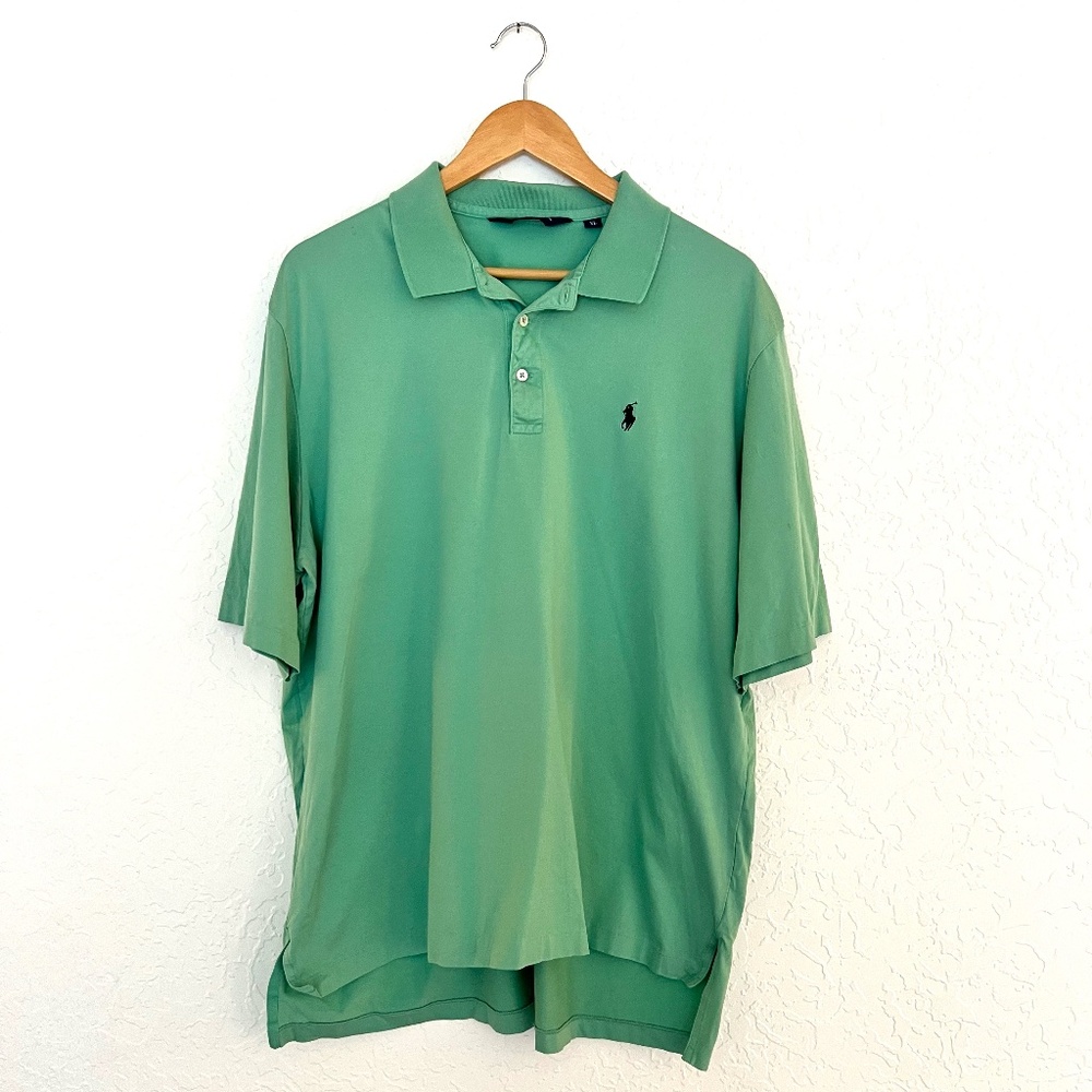 Mens Polo Golf, Ralph Lauren, XL, Green Pima Cotton, Tennis Prep